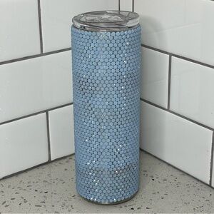 20 oz Light Blue Rhinestone Tumbler